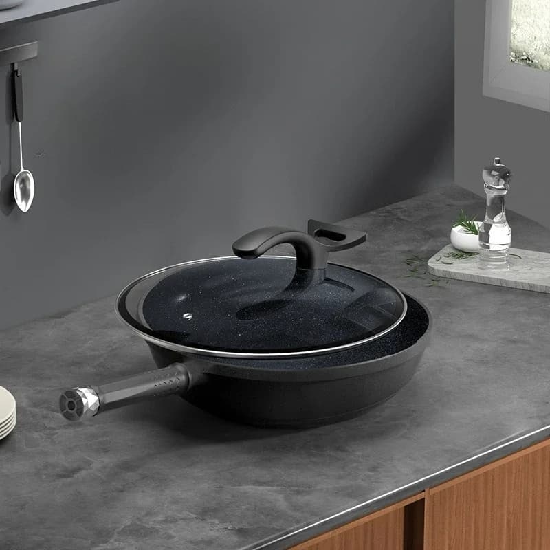 Maifan Stone Non Stick Pot Frying Pans Household Induction Cookers Gas Stoves Flat Bottomed Frying Pan Cast Iron Cookware G