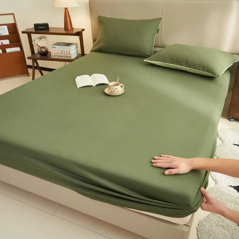 Pure Cotton Bed Cover Pillowcase Anti-slip All-inclusive Mattress Protector Bedspread Fitted Sheet Bedding Bed Sheets