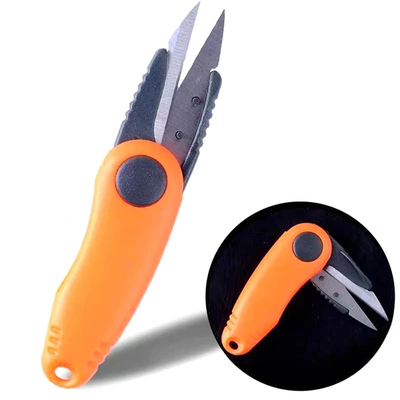 New Lure Fishing Scissors, Fishing Accessories, Angled Folding Scissors, Shrimp-shaped Design, Portable And Compact.