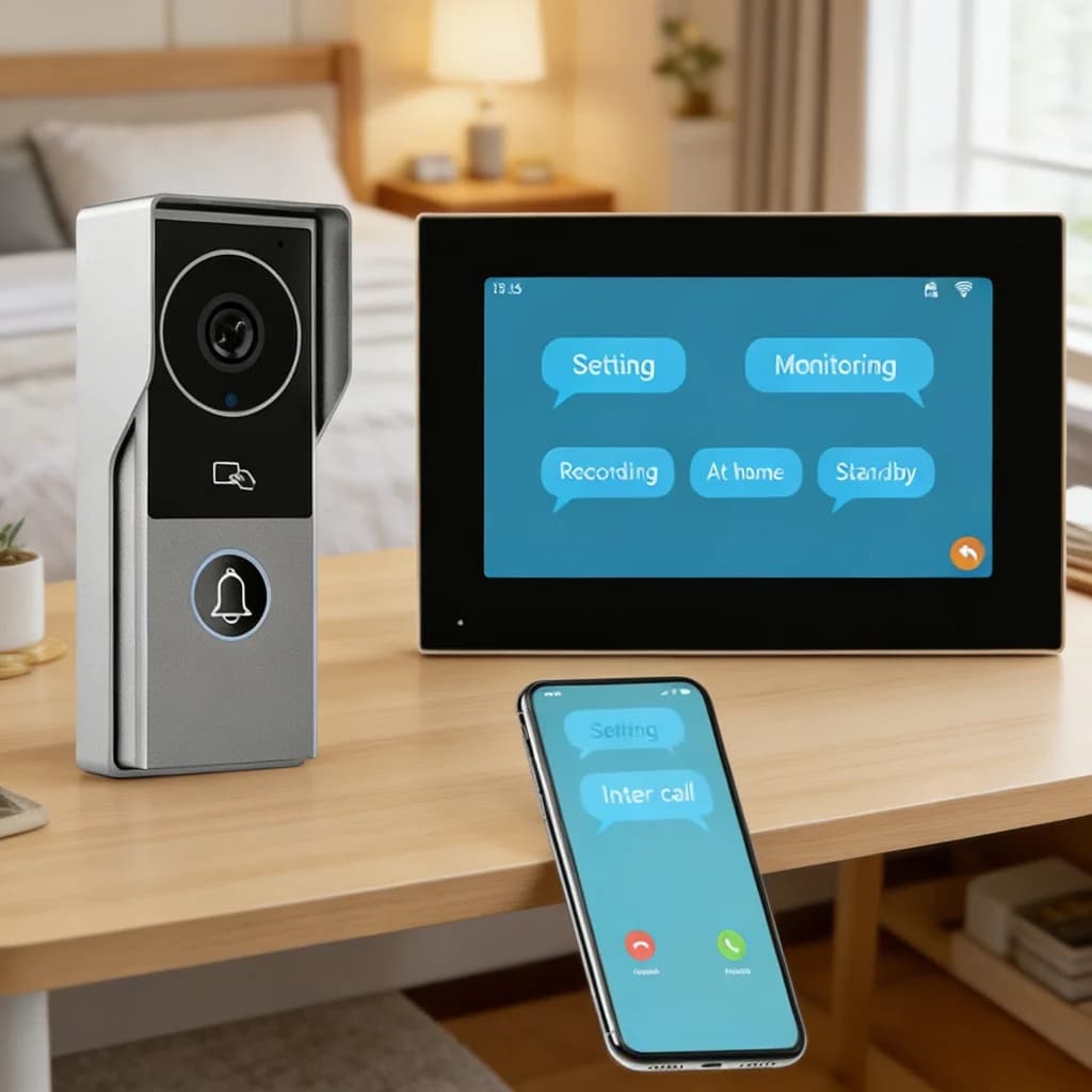 Kit Videocitofono 7/10 Pollici Tuya, Citofono WIFI Cablato, Campanello Visivo 1080P con App, Lettore di Carte e Monitor Touch Screen per Villa