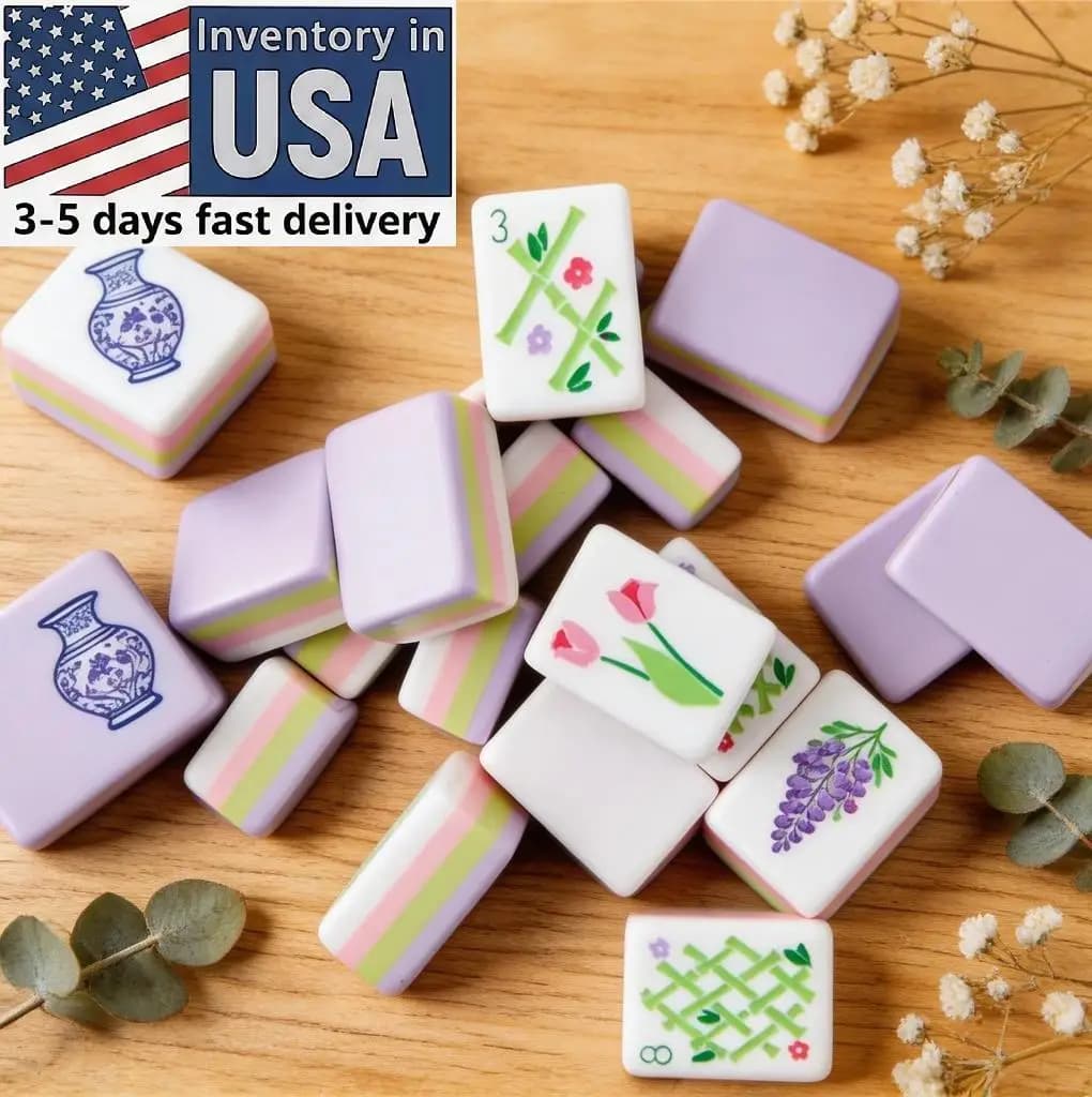 4-layer OMM Modern American Mahjong Acrylic Tiles Set 160pcs Diversified Multiple Colors Colorful Certificated Entertainment