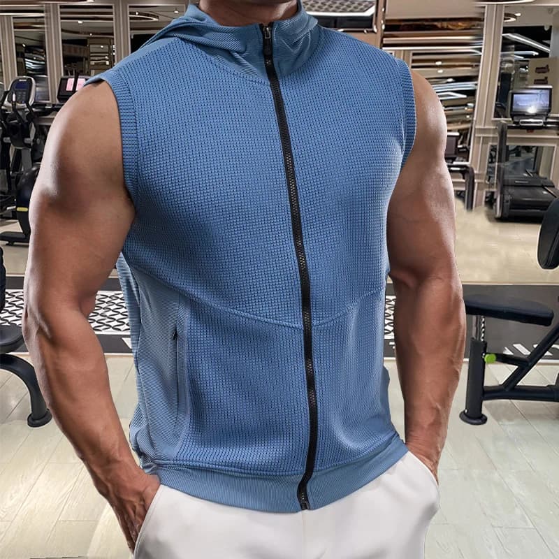 Men's Tank Tops Gym Workout Shirt Back Fitness Tank Shirts Active Crew Neck Tee Moisture Wicking Quick Dry Mens Workout Shirts