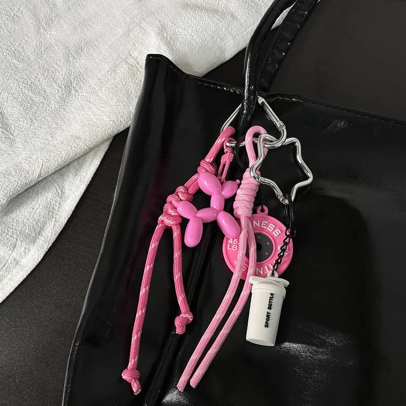 CALDO! Fitness Keychain Gym Balancing Keychain Weight Lift Keychain Silicone weight plate Gym Gifts for Training Gift Bag