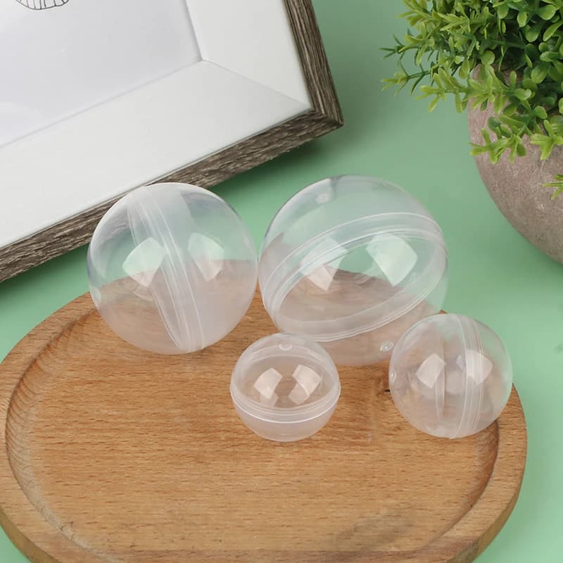 /Kb/50PCS Clear Can Open Transparency Plastic Capsule Toy Surprise Ball Tiny Container Making Things Model
