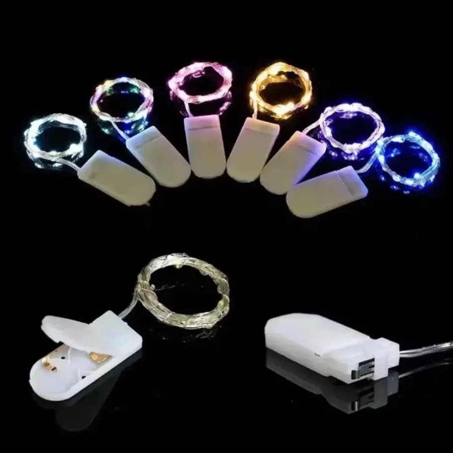 30/50 pz 1-5 M LED Luci Della Stringa Impermeabile Led Filo di Rame Lucine A Batteria FAI DA TE Decorazione Della Festa Di Natale luci