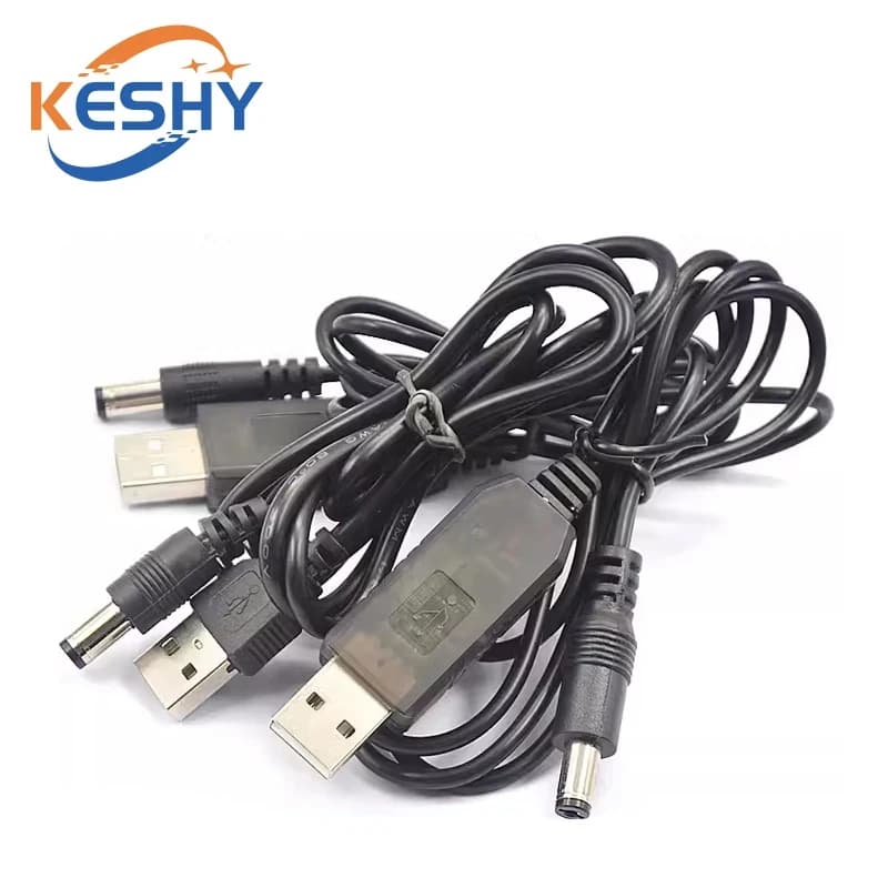 1-10PCS USB Power Boost Line DC 5V a DC 9V / 12V Step UP Modulo Convertitore USB Cavo Adattatore 2.1X5.5MM Spina