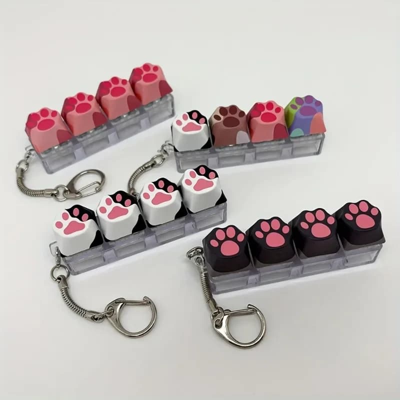 Giocattoli antistress a forma di zampa di gatto, portachiavi con pulsante a pressione, articoli da collezione per hobby e feste PPP