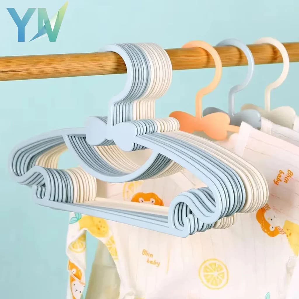 10-50 Pezzi Appendiabiti per Bambini, Grucce per Vestiti da Neonato con Design a Fiocco, per Uso Domestico, Utilizzabili sia Asciutti che Bagnati