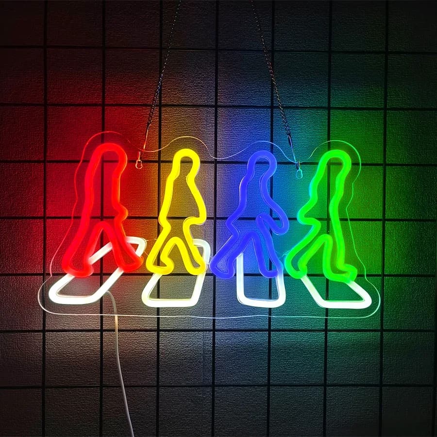 Luce al neon a LED per camera da letto, decorazione per la stanza degli uomini, sala giochi, regali per appassionati di musica rock, insegna al neon alimentata tramite USB per decorazioni murali