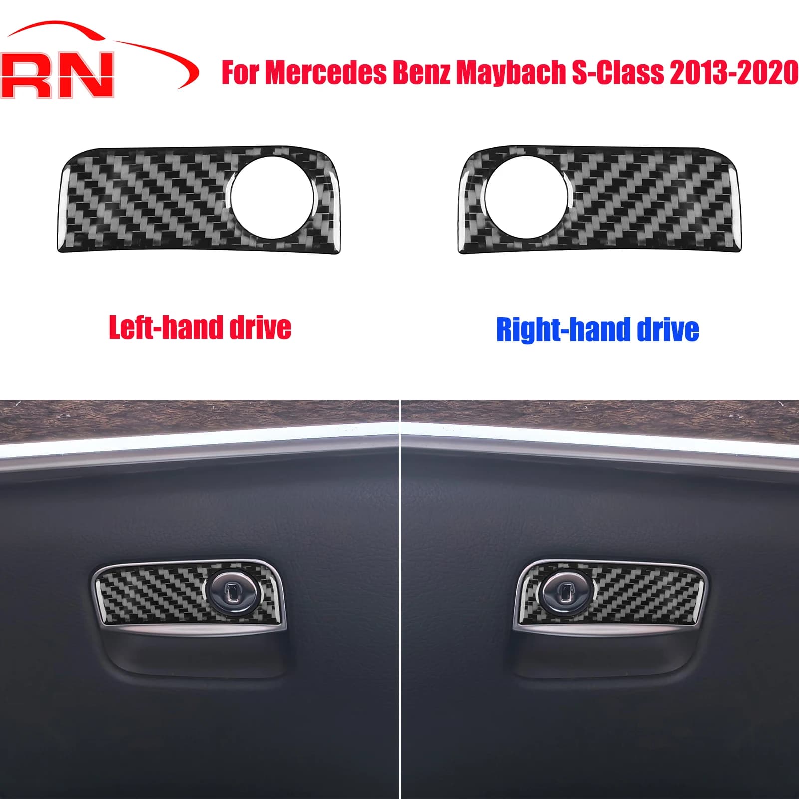 Per Mercedes Benz Maybach Classe S 2013-2020 Modificato In Fibra di Carbonio Auto Portaoggetti Maniglia Pannello Interni Trim Accessori Adesivi