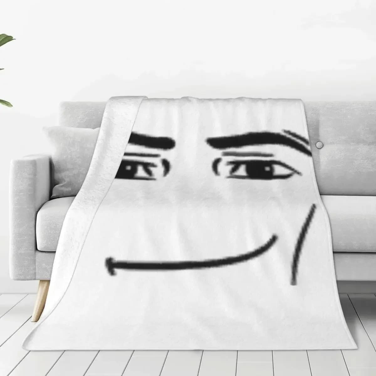 Coperta in flanella con faccia da uomo divertente – Coperta con stampa super arrogante per l'autunno – Morbido divano, letto o uso in viaggio, copriletto estetico