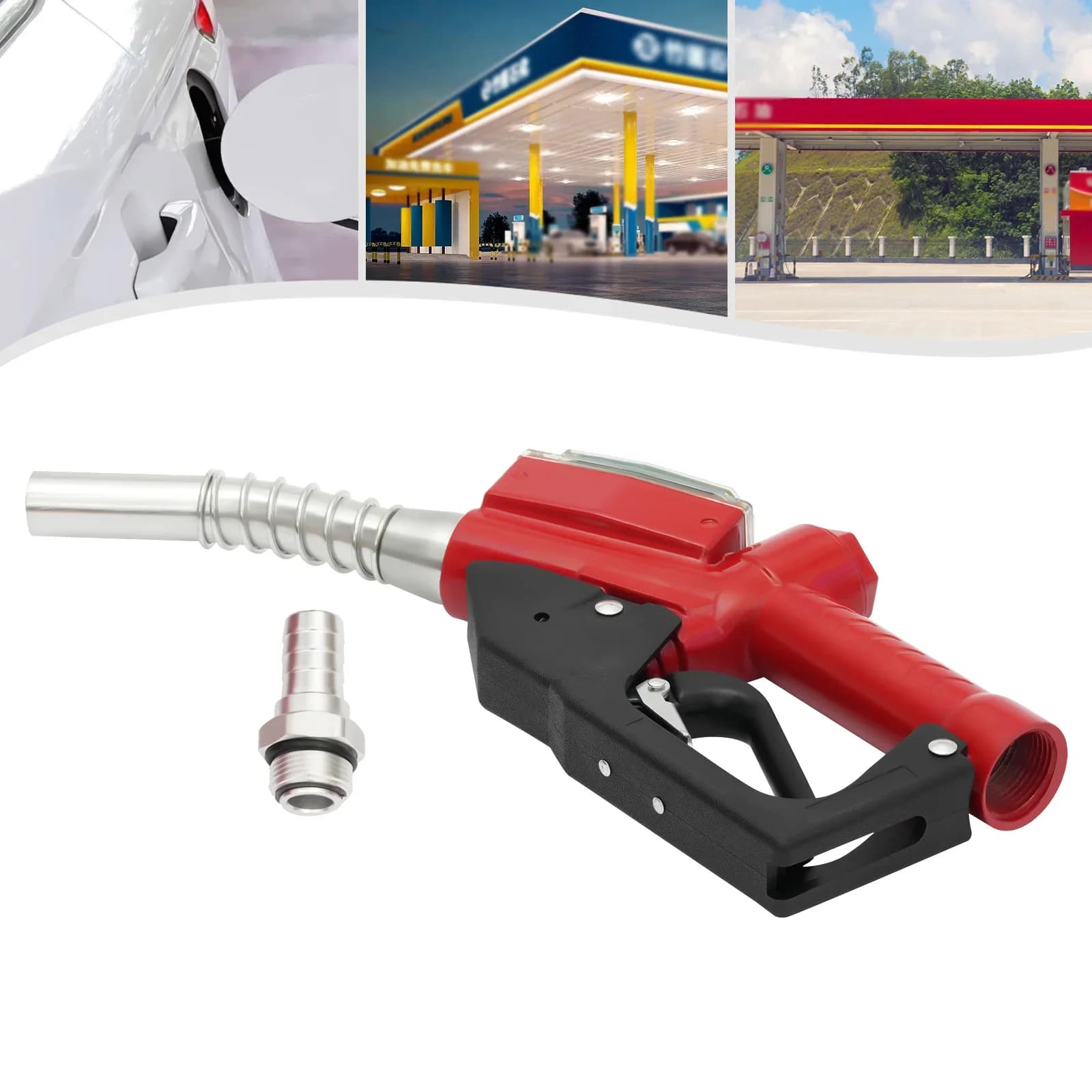 Nuovissima Pistola Erogatrice Carburante, Pompa Diesel Autoadescante, Pistola Erogatrice Carburante per Auto con Display Elettronico, Pompa Automatica per Olio e Gasolio