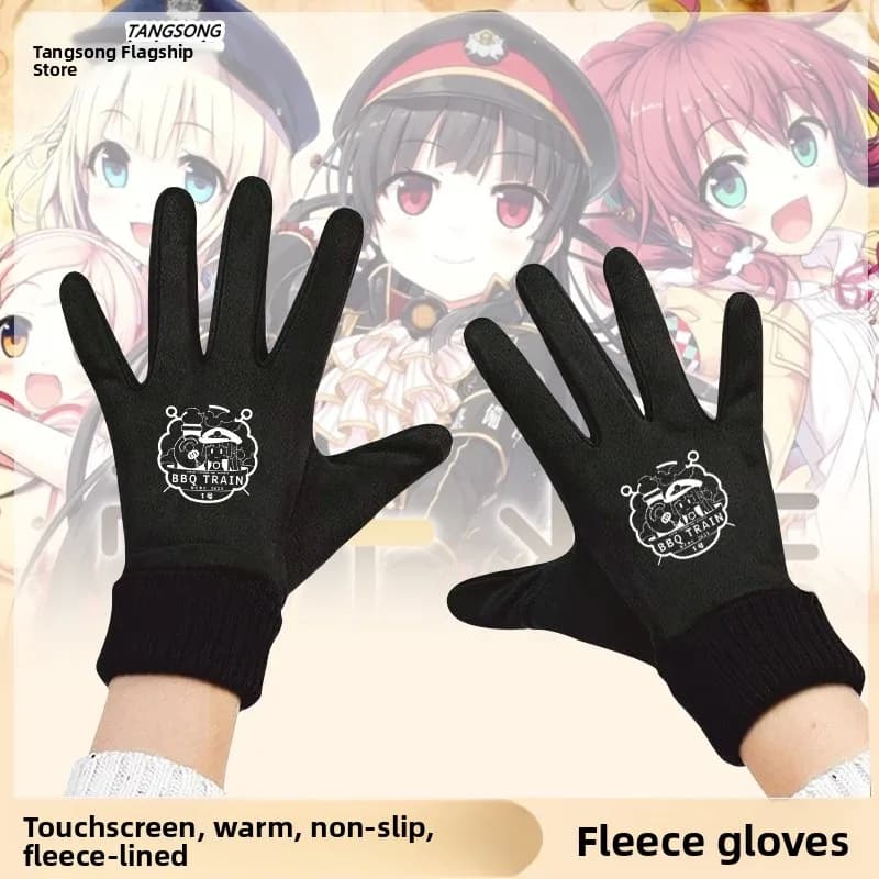 Hot cycling gloves lined with fleece for men and women, compatible with touchscreen, driving gloves, winter thermal gloves Love Train Las