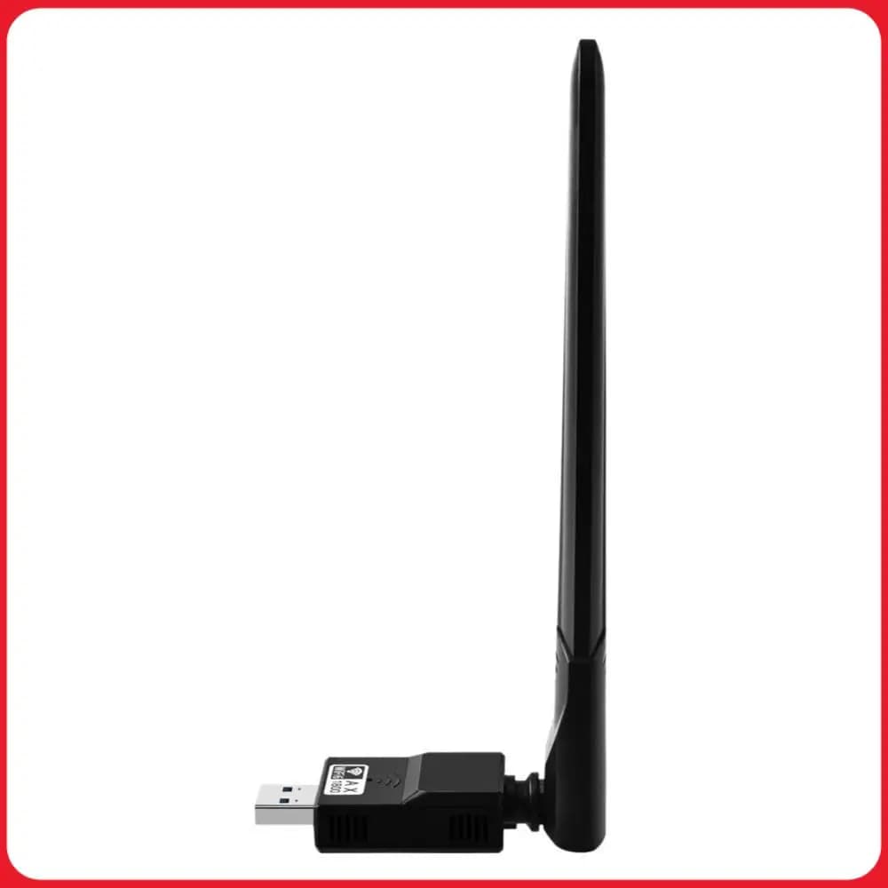 1800Mbps WiFi6 Wireless Network Card Dual Band 5GHz 2.4GHz 6dBi Antenna Plug and Play for Laptop Desktop WiFi Adapter Dongle