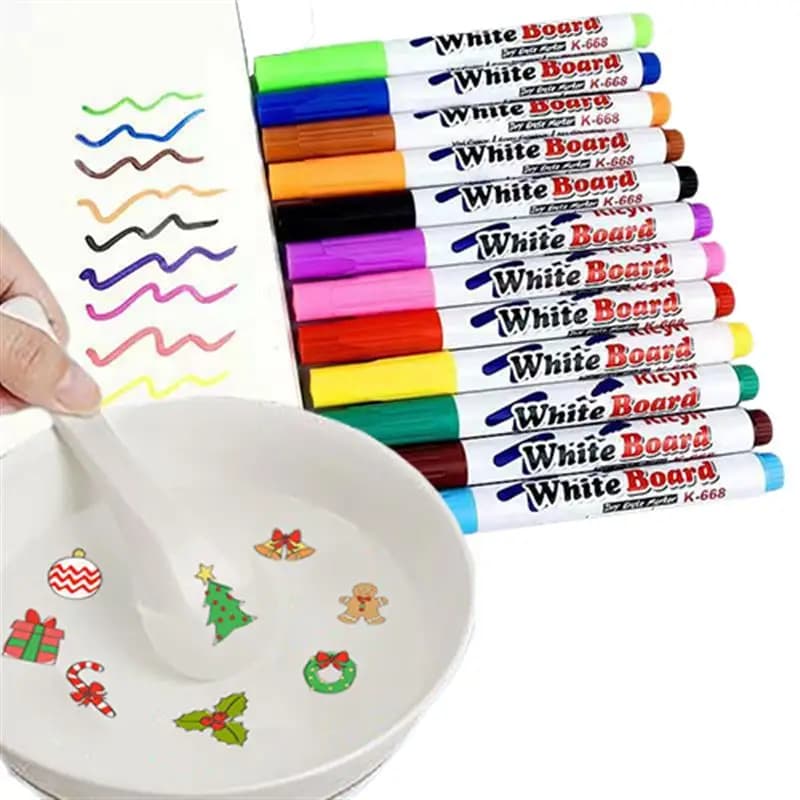 Penna magica per pittura ad acqua Pennarelli per lavagna Penna a inchiostro galleggiante Penne ad acqua per doodle Forniture artistiche giocattolo per l'educazione precoce Montessori