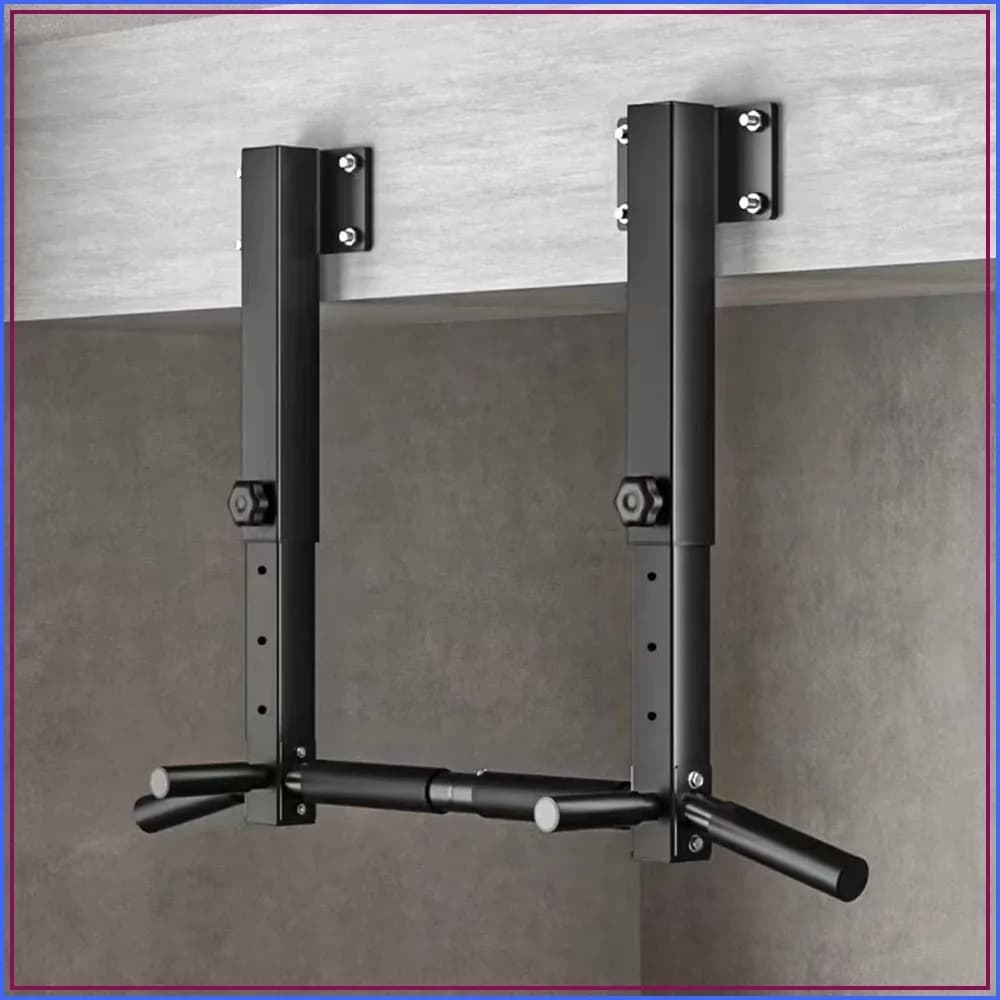 Wall Mount Pull Up Bar, Joist Rafter Mount Pull-up Bar, Ceiling Mounted Chin Up Bar with Punching Bag Hanger for Home Gym