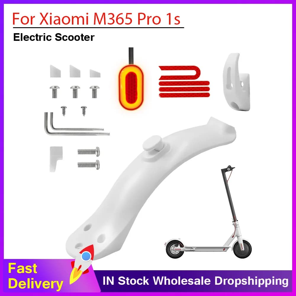 Fenders Support Taillight Set Rear Part Splash Proof Mudguard for Xiaomi M365 Pro 1s E-Scooter Warning Lights Lamp Accessories