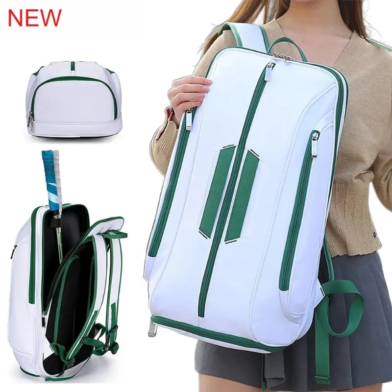 New Badminton and Tennis Rack Bag with Independent Shoe Cover, Large Capacity, Multifunctional Sport Backpack Waterproof