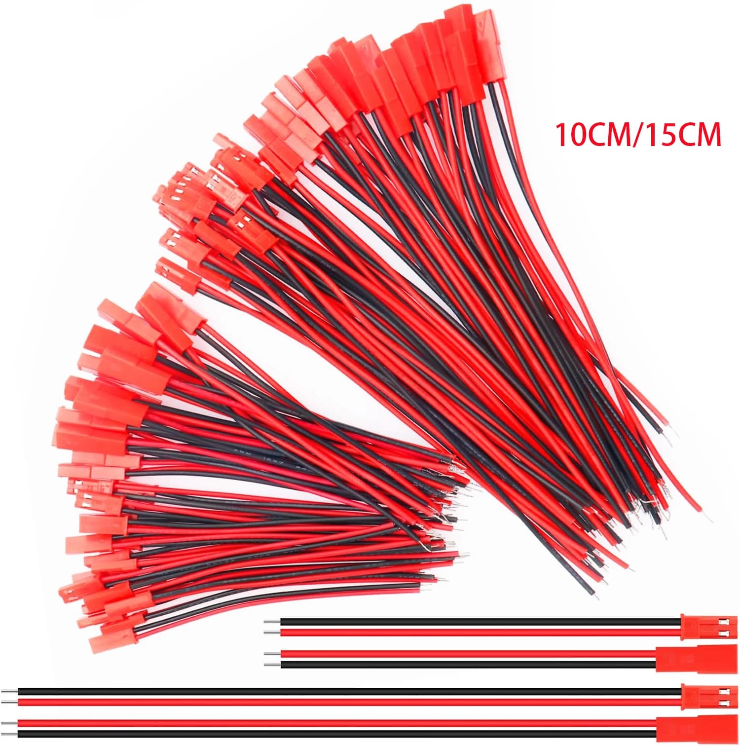 10CM 15CM AWG JST Spina Connettore 2 Pin Maschio Femmina Spina Cavo del Connettore per Strisce LED Giocattoli RC Adattatore Batteria