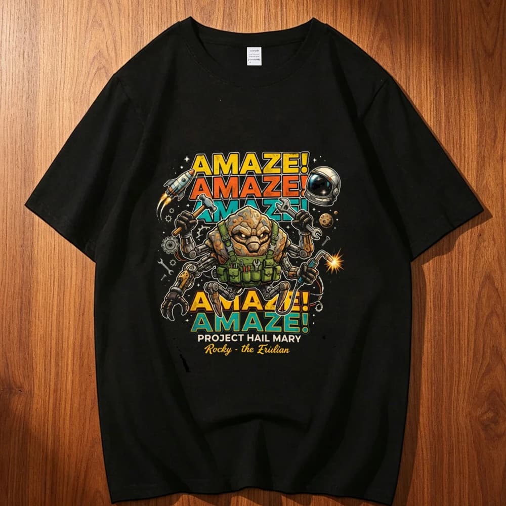 Project Hail Mary cotton t-shirt teen kawaii Digital Gothic streetwear tshirt 2000s kawaii 80s Grunge Y2k Pop Culture