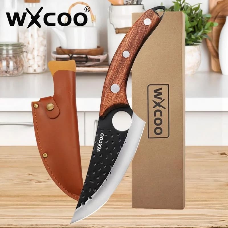 WXCOO Forged mannaia Cooking chef knife Japanese boneless knife Butcher knife for slice cut knife for meat and fish Cooking instrument