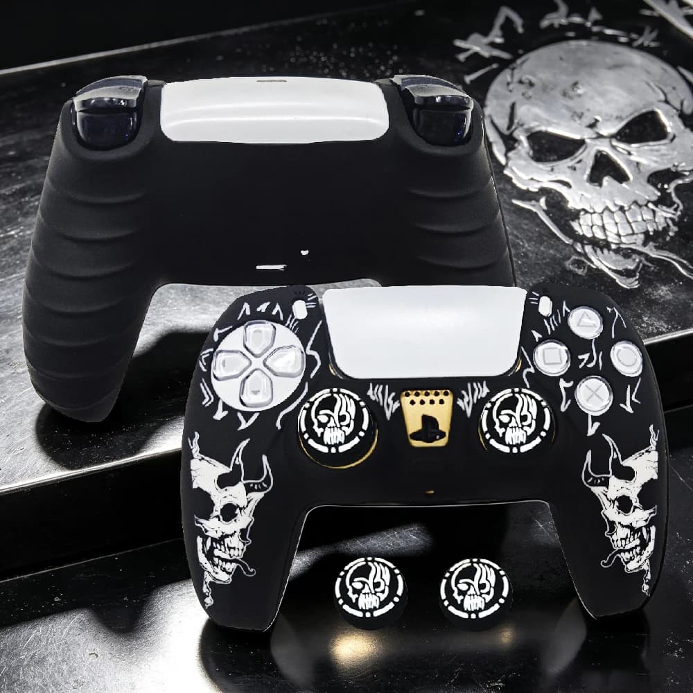Controller Skin Shell for PS5 Controller Silicone Cover Case with Rubber Thumb Stick Grip Caps For PS5 Game Accessories