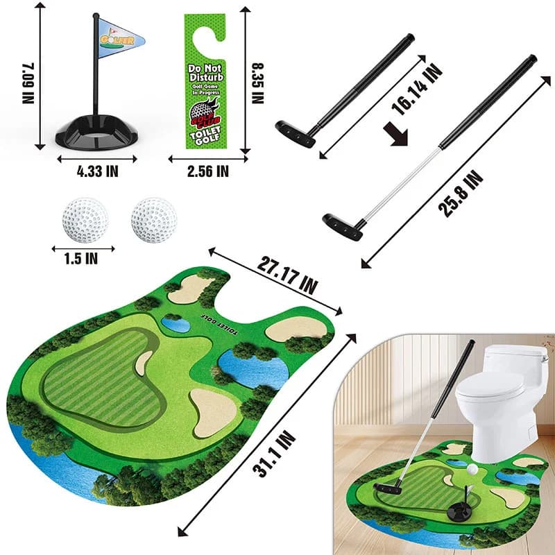 2026 Nuovo Set di Cinque Palline da Golf per il WC, un Divertente Set per il Tempo Libero, Perfetto Come Regalo per Papà o Fidanzato