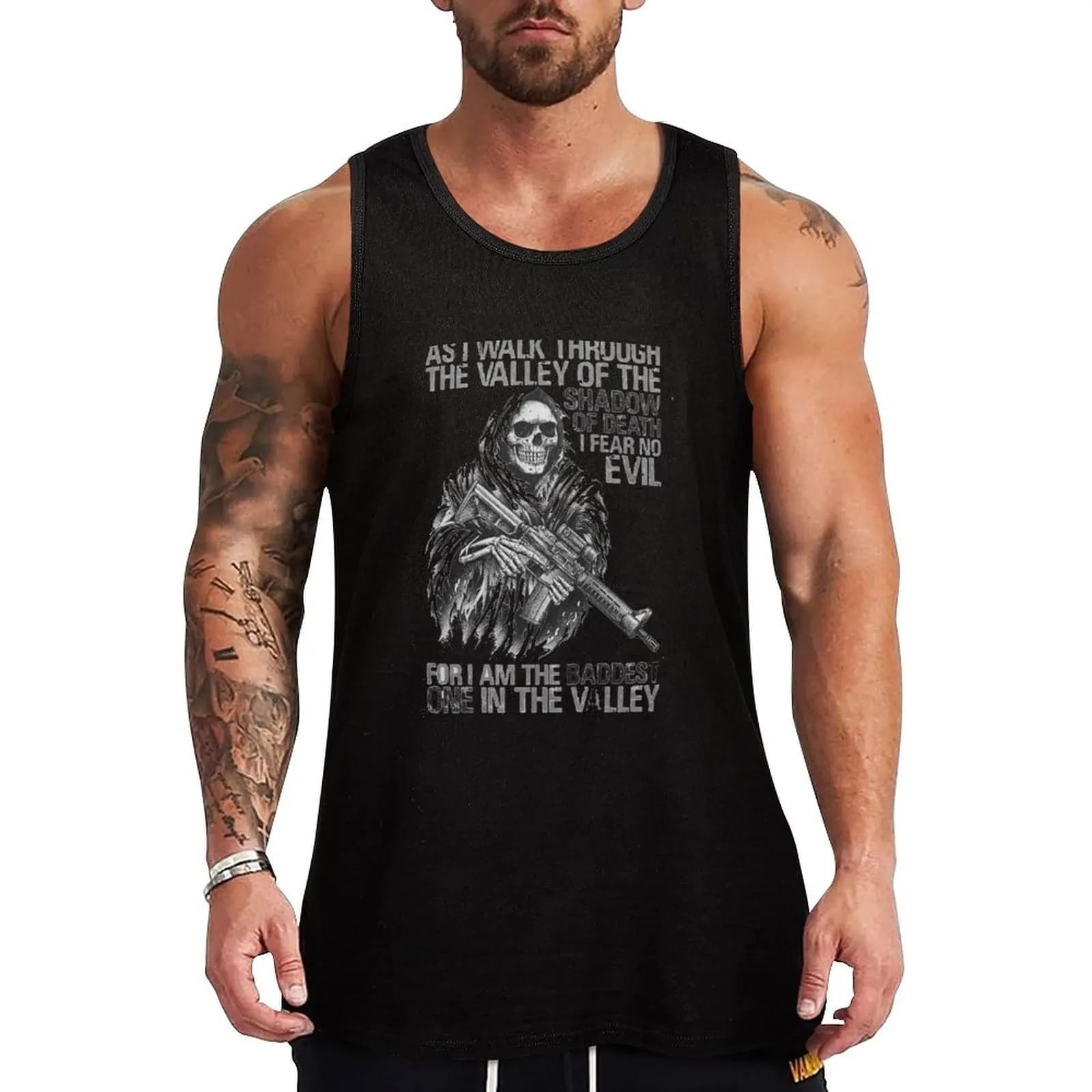Shadow of Death I fear no Evil Tank Top Classic Fit Tank Tops Undershirt Abbigliamento per tutti i giorni