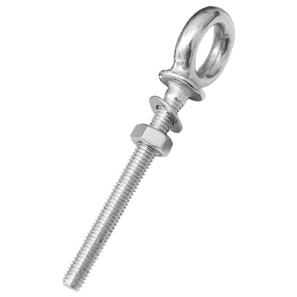 Durable Stainless Steel Eye Bolt Long Screw for Hammock Swing Heavy Load Lifting Ring Eyebolts Hardware Metal Screw