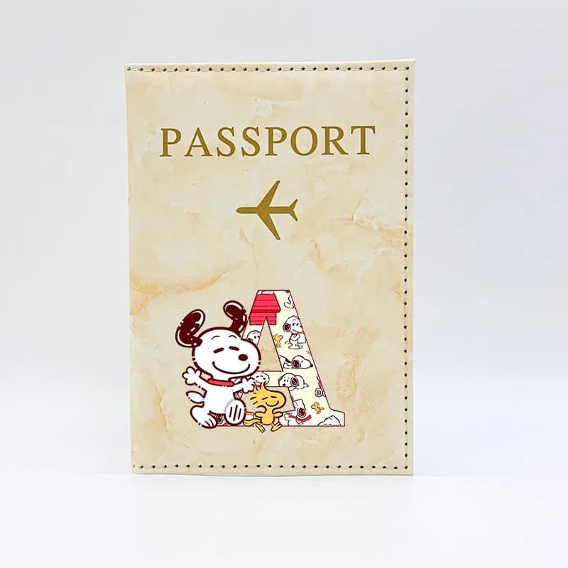 Porta Passaporto e Carte di Credito Snoopys dal Design Classico Vintage per Uomo e Donna, Custodia da Viaggio con Stampa Anime