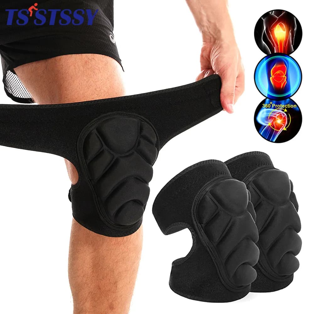 1 pair of anticollision knee pads with thick EVA foam for gardening, cleaning, construction work, floors, volleyball