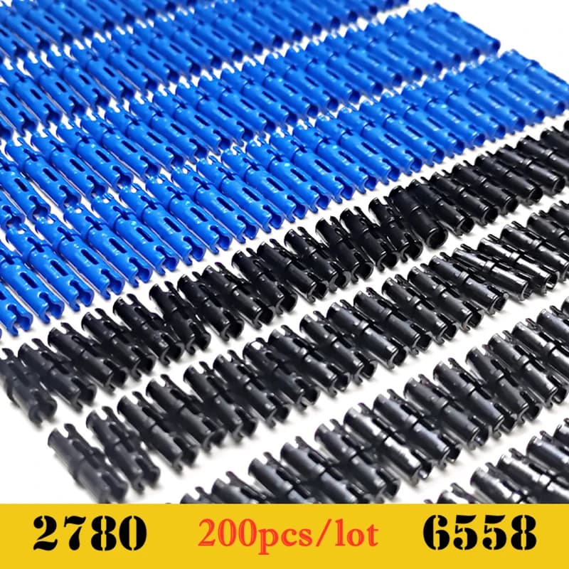 200 pz/lotto 2780 6558 High-Tech Pin 2L 3L con attrito creste MOC Building Blocks parti assembla particelle mattoni fai da te giocattoli per bambini
