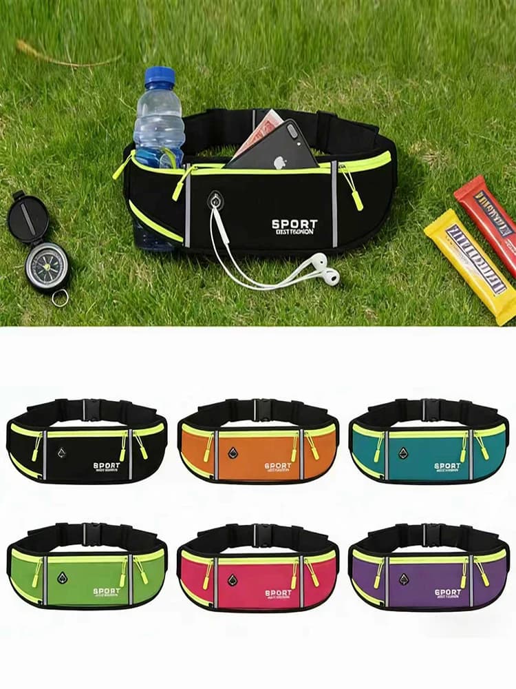 Unisex Waterproof Running Bag, Sport Waist Bag for Men and Women, Gym Cellular Door, Jogging, Cycling