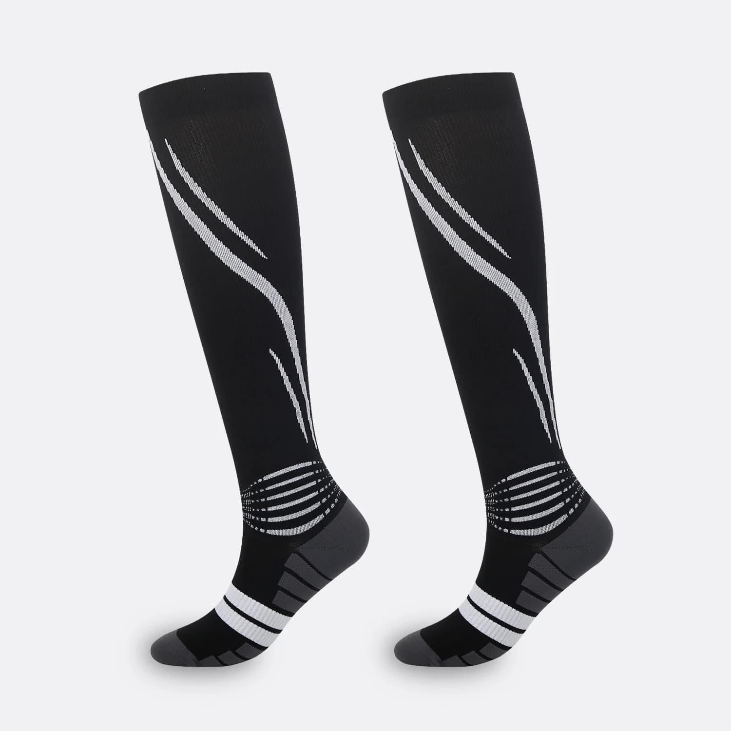 Calze a compressione sportive transfrontaliere elastiche per saltare con la corda, badminton e corsa