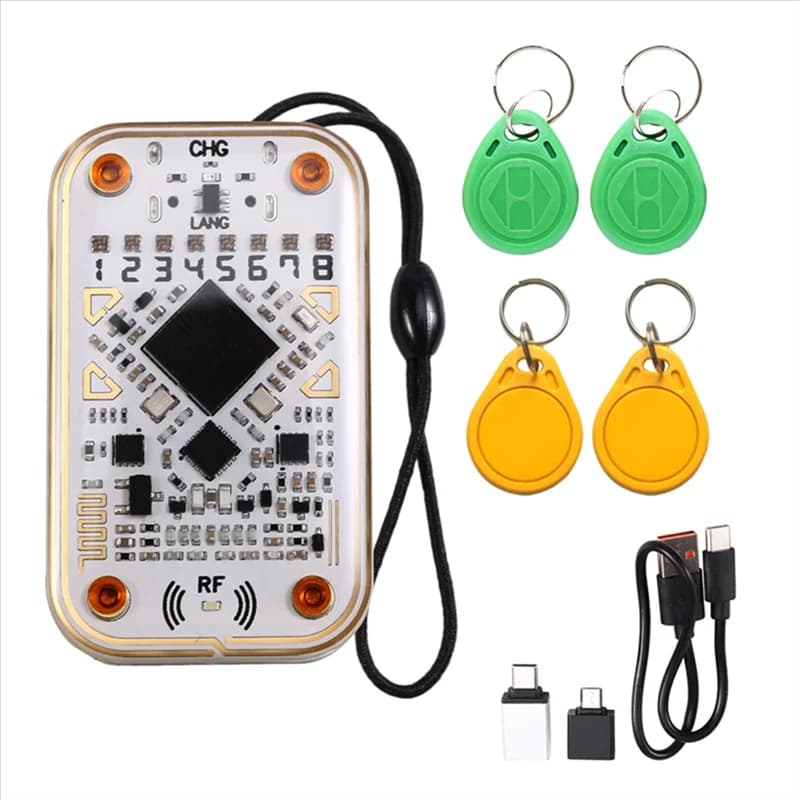 B29C-Chameleon Ultra RFID Smart Chip Reader + 2XT5577/UID Portachiavi Smart Emulatore 125K 13.56M IC ID Card Decodifica NFC Lettura Scrittore