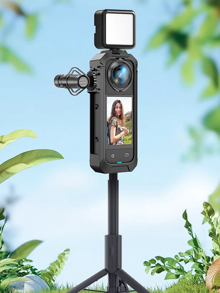 Custodia Protettiva con Interfaccia Magnetica a Sgancio Rapido per Fotocamera d'Azione, Cornice per Accessori Fotocamera Insta360 X5