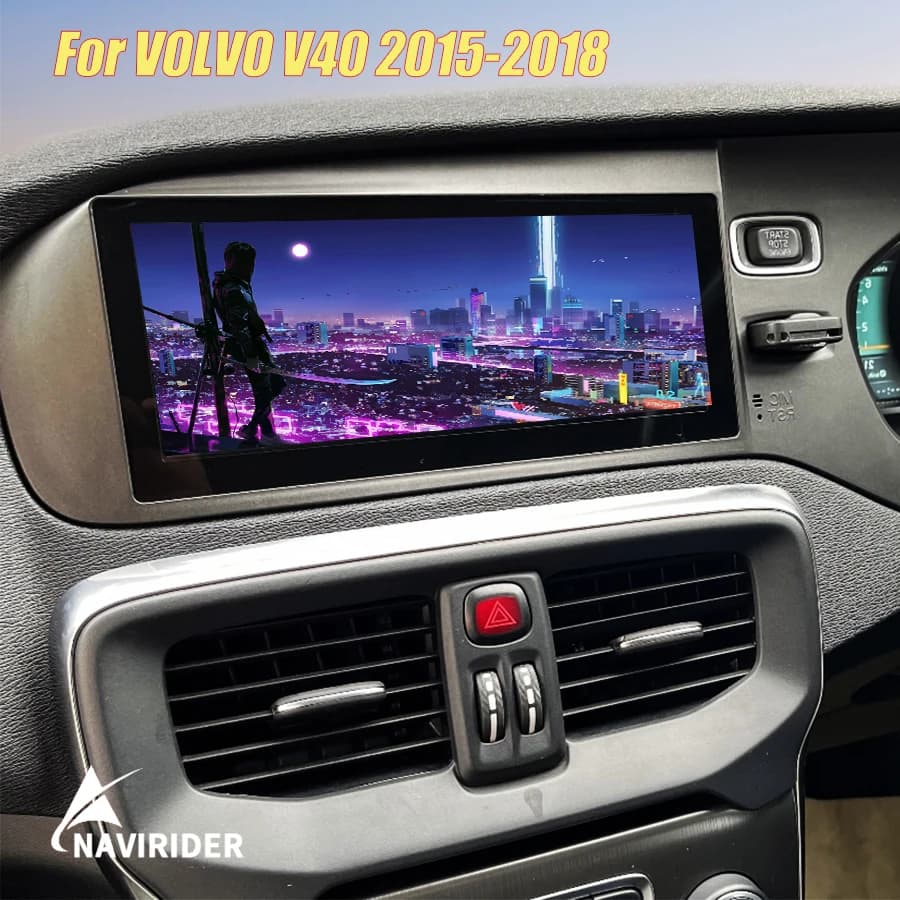 Schermo multimediale QLED da 8,8 pollici per VOLVO V40 2015-2018, autoradio wireless con lettore video, 256G, guida a destra, GPS, navigatore, Bluetooth, Carplay, Android Auto