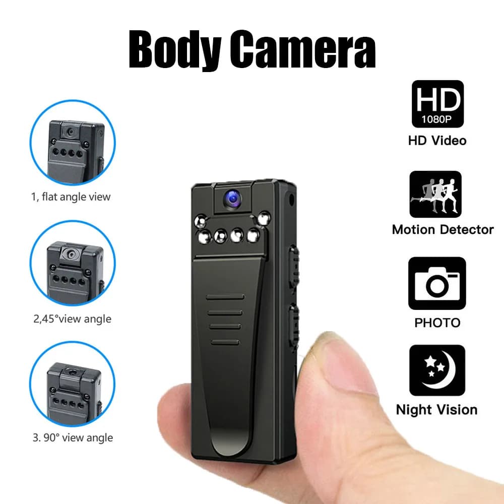 Vandlion A7 Body Camera Visione notturna Rilevazione movimento 500mAh DVR Sport DV Un pulsante per registrare video Webcam piccola fotocamera