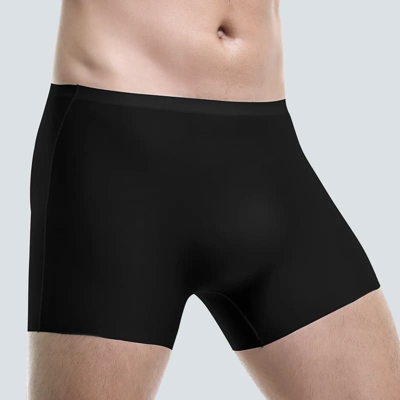 Set di 3 Boxer da Uomo, Slip Modellati 3D in Seta Ghiacciata, Boxer Sottili Senza Cuciture, Pantaloncini Sportivi Estivi