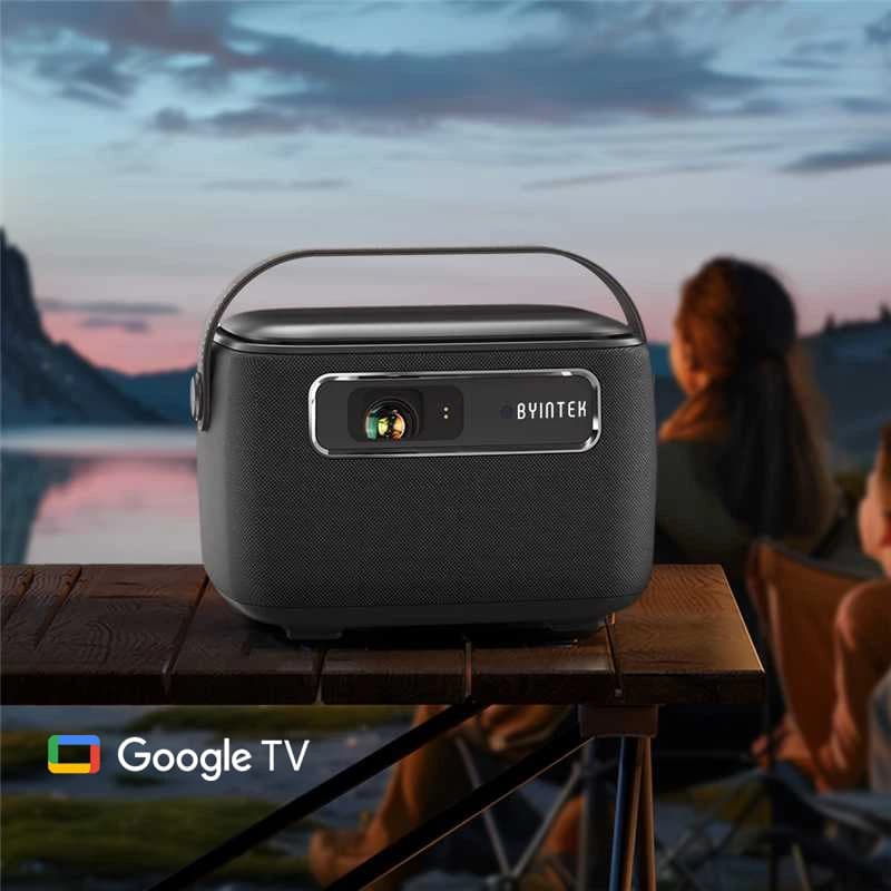 [Mampione gratuita per distributore] BYINTEK 3D GTV 15600mAh Batteria ricaricabile Proiettori 4K R20 Max Tessuto portatile DLP Mini Smart