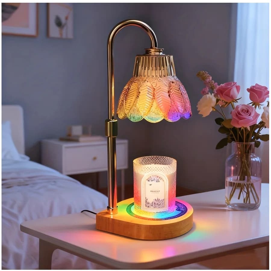 Electric Candle Warmer Lamp with Timer and Dimmer Function | Adjustable Height Design | Wax Melt Warmer for Bedroom or Living Ro