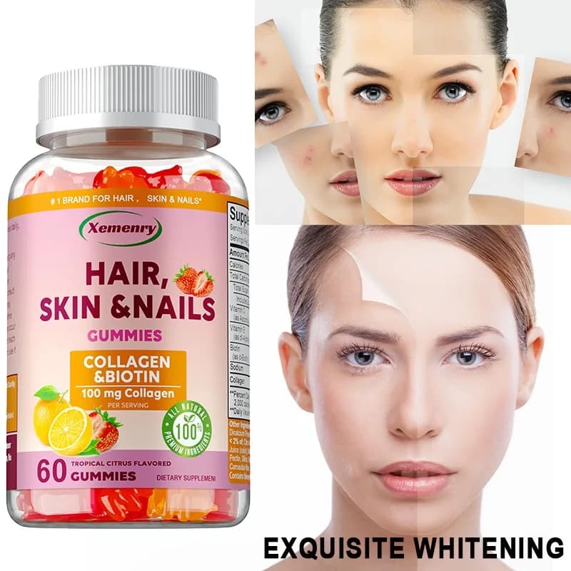 Gomous Vitamins for Hair, Skin and Nails - Antioxidants, Promote the Growth of Hair, Strong Nails and Healthy Skin