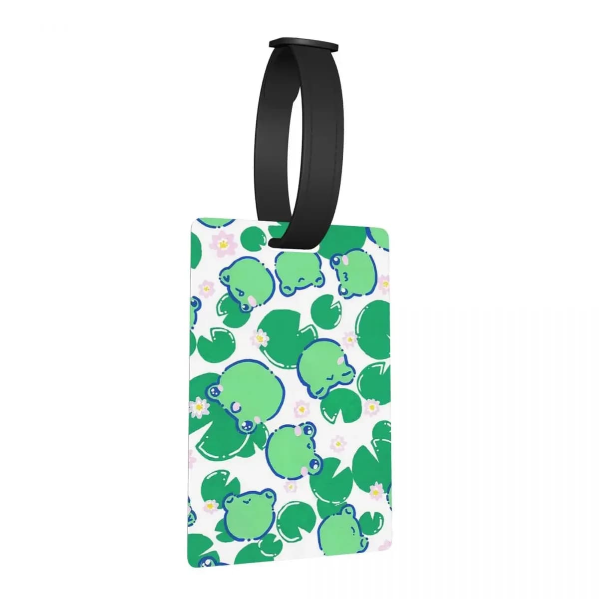 Lily Frog Illustrazione carina Etichette per bagagli Accessori per valigie Moda da viaggio Etichetta per imbarco per bagagli Porta etichette ID Nome Indirizzo