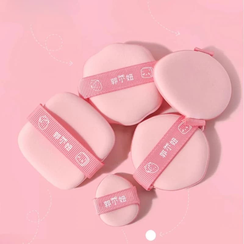 GUOXIAONIU Set of 5 Pink Spugs for Fondotinta, Soft Mini Sponges Applyers for Makeup, Makeup Tools, Dry and Bagnate Use