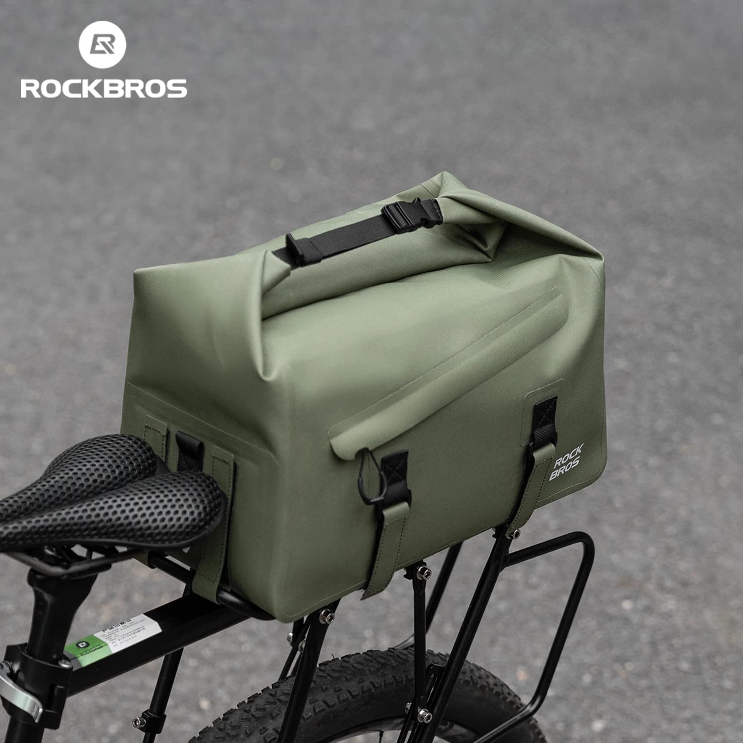 ROCKBROS Bicycle Carrier Bag MTB Bike Fully waterproof Rack Bag Trunk Pannier Cycling Multifunctional Large Capacity Travel Bag