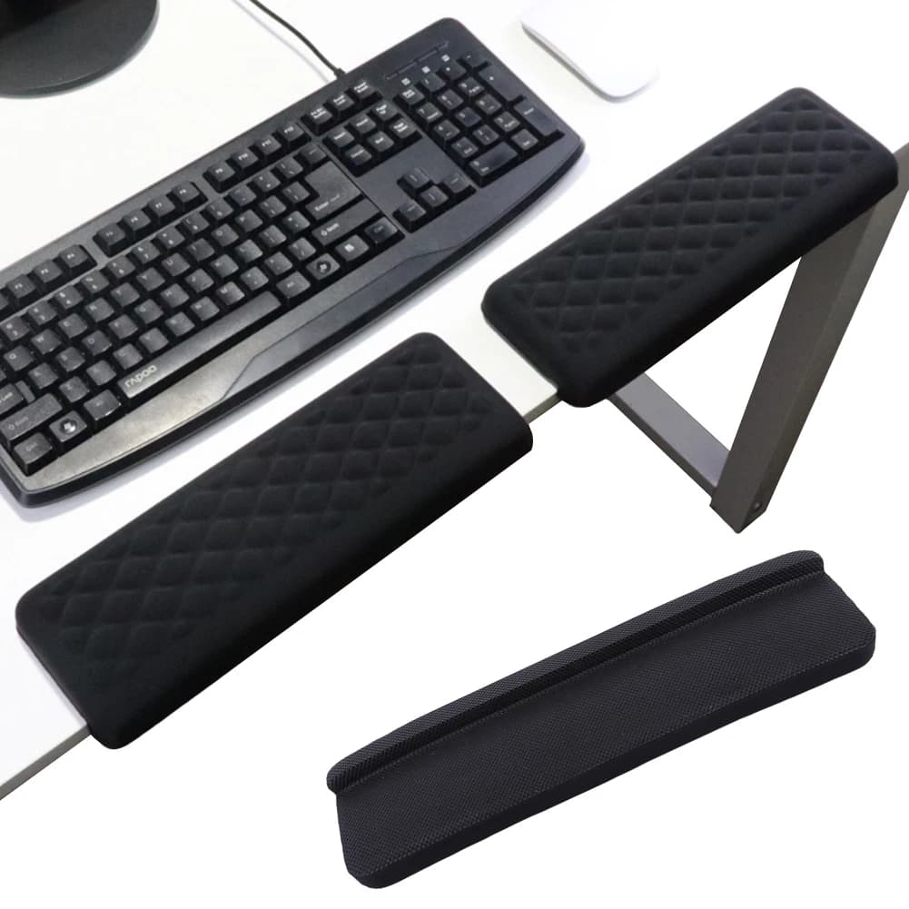 Set di 2 Poggiapolsi Ergonomici a Forma di L per Tastiera, Cuscini per Bordi Scrivania, Supporti per Braccia per Gaming, Ufficio, Computer, PC, Pittura