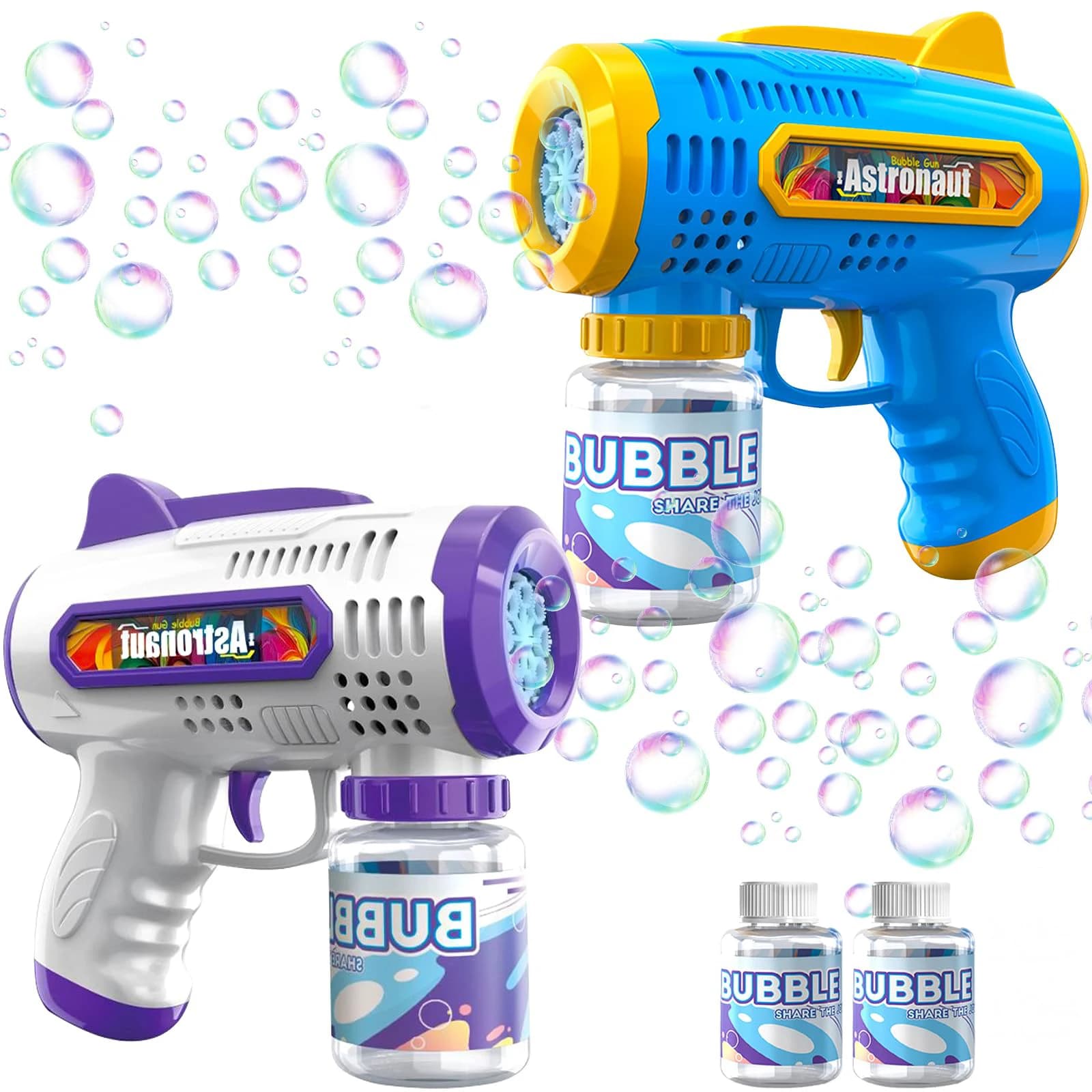 Pistola per bolle, Macchina per bolle automatica Giocattolo per bolle senza fuoriuscite per bambini Soffiatore per bolle portatile per bambini (senza soluzione per bolle)