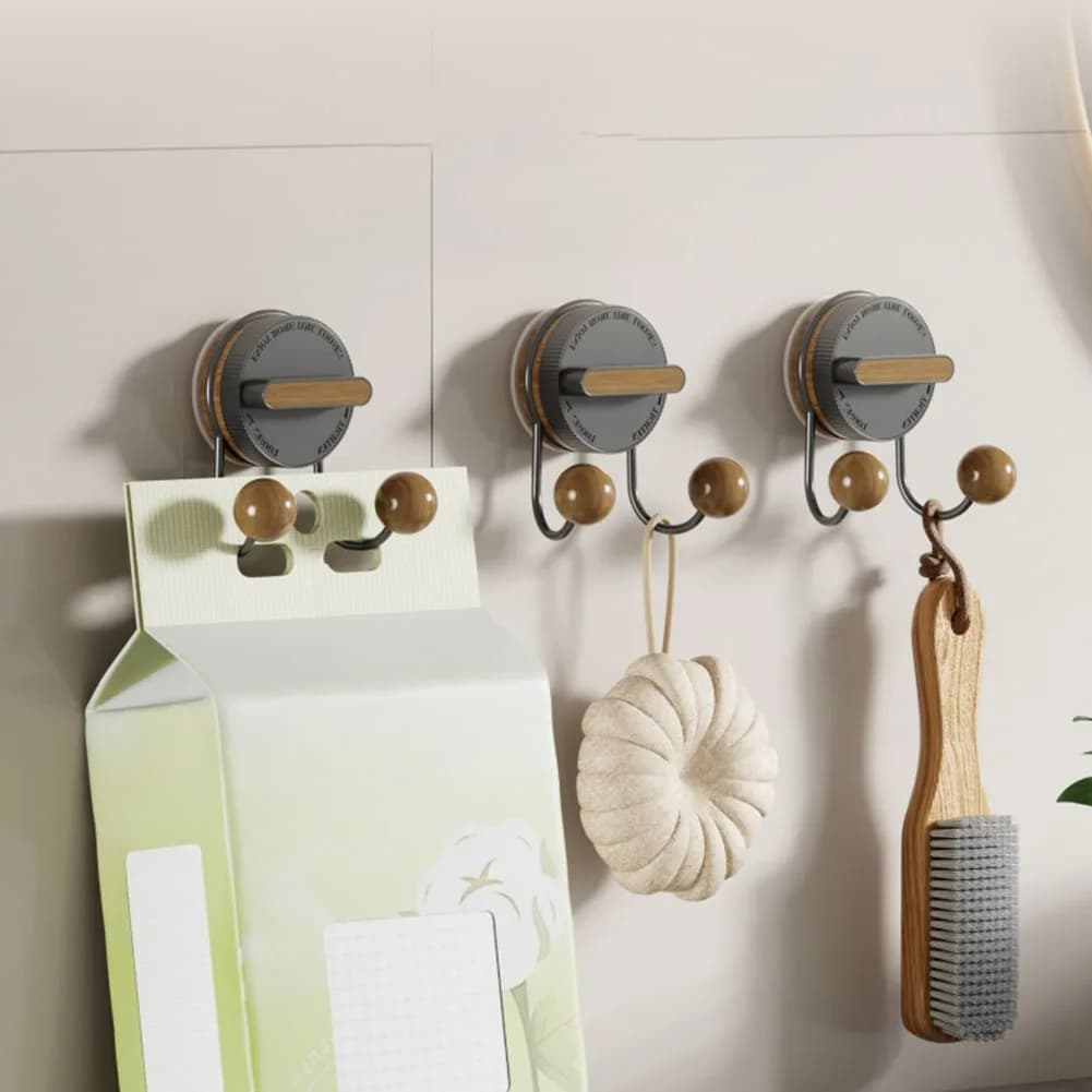 1pc Suction Cup Hook Stainless Steel Tissue Paper Hook Punch-Free Wall Seamless Hook For Living Rooms Bedroom Bathrooms