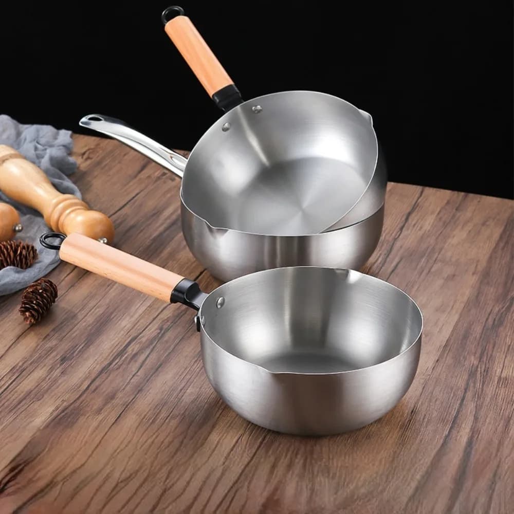 Non-coated stainless steel pans, non-stick pans, milk pots, pans, kitchen utensils for the house
