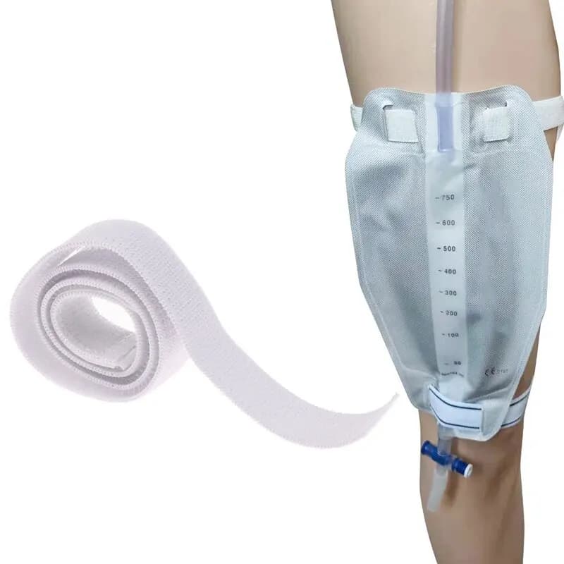Fissatore per catetere Cinghie elastiche per drenaggio Borsa per urina Leggings Cinghie in velcro Comodo esterno durevole
